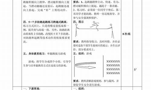 体育课田径教案_田径体育教案小班